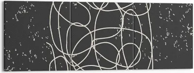 Produktbild von Bild auf Leinwand - Leinwandbild - 3 Teile - Modern Linie Schwarz - 150x50cm - Wand Bild - Wanddeko - Wandbilder - Leinwanddruck - Bilder - Wanddekoration - Leinwand bilder - Wandbild - CA150x50-4649