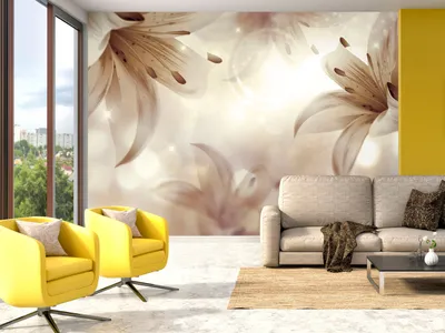 Produktbild von Vlies Fototapete 400x280 cm Tapeten Wandtapete XXL Blumen Lilien b-A-0312-a-b