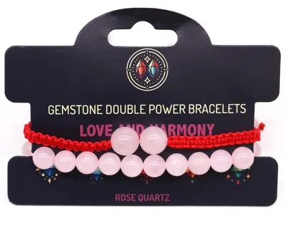 Imagen del producto de Pulseras de Doble Poder - Cuarzo Rosa