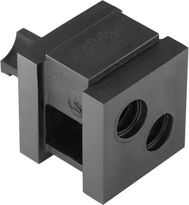 Produktbild von HellermannTyton VP-S_2/7-8_Ins-dbl-PL-BK (20) Zweifachtülle halogenfrei Kunststoff Schwarz 20 St.