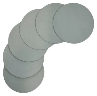 Produktbild von 6er Set Untersetzer Skinnatur Silber - Für Gläser - Rund - Recyceltes Leder - Grau - 10cm