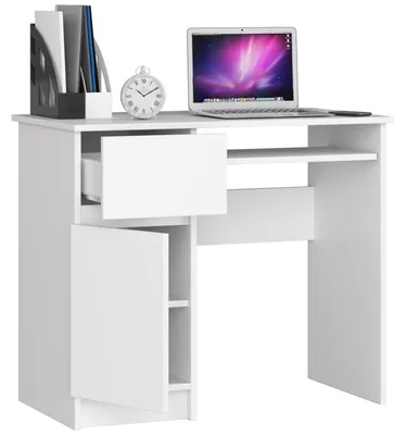 Produktbild von Computertisch 90 cm | Schreibtisch | mit Tastaturauszug mit Stauraum