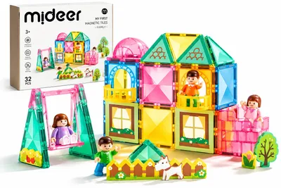 Produktbild von Mideer Meine erste Magnetbausteine – Familie, 32 Teile