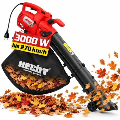 Produktbild von Laubsauger Laubbläser Laubhäcksler HECHT 3000 | 3000 W | 3-in-1: Blasen, Saugen, Häckseln | 275 km/h | 40 L Fangsack, KI-generiertes Bild