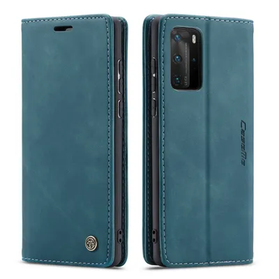 Obrázek produktu pro Huawei P40 Pro Pouzdro, RetroPolyuretanKožené Pouzdro, Kapsy na Karty, Magnetické Uzavírání, Pouzdro s Funkcí Stojánku pro Huawei P40 Pro modré