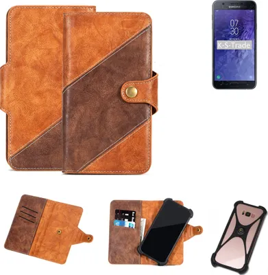Produktbild von K-S-Trade Handy-Hülle Schutz-Hülle Bookstyle Case Wallet-Case kompatibel mit Samsung Wide3 Handy Cover Bumper Kantenschutz Smartphone dunkelbraun