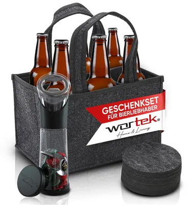 Immagine prodotto di Set regalo per uomo: borsa da uomo in feltro, con 6 scomparti, ideale come regalo