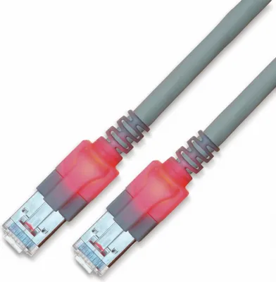 Immagine prodotto di Cavo patch RJ45 SACON CAT.6, S/FTP, identificazione luminosa, LSOH, grigio, 1,0 m