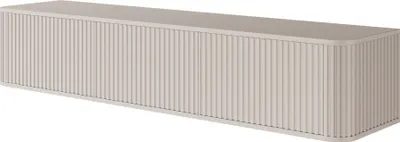 Produktbild von Selsey Ovarlo - TV-Hängeboard, Greige mit geriffelten Fronten, 163 cm