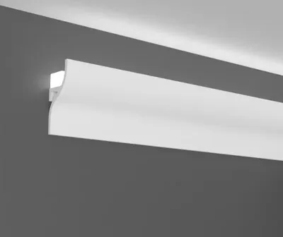 Produktbild von PROVISTON | Stuckleiste | Polymer | 24 x 52 x 2000 mm | Weiß | Wandleiste