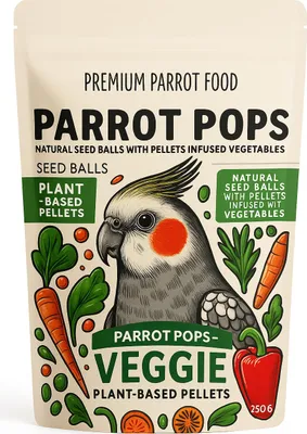 Produktbild von Parrot Pops Veggie Small – Futter: Getreide Mit Gemüse In Kugelform Für Kleine Und Mittelgroße Papageien 250 G