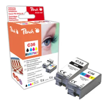 Obrázek produktu pro Peach PI100-433, Černá, Azurová, Purpurová, Žlutá, 8,5 ml, 11 ml, 2 kusů, 210 str., Balení více kusů