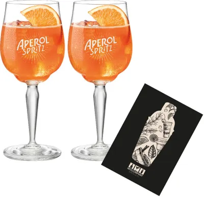 Produktbild von Aperol Spritz Glas 2er Set Gläser neu - 2x Weingläser / Ballonglas