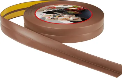 Produktbild von ProfiPVC Weichsockelleiste PVC 18x18mm 5 Meter selbstklebende Abschlussleiste Küche Badezimmer, Braun