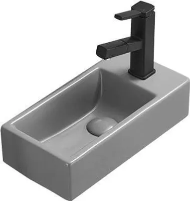 Produktbild von Mexen Inez Aufsatzwaschbecken links 40 x 20 cm, hellgrau matt - 21484061L