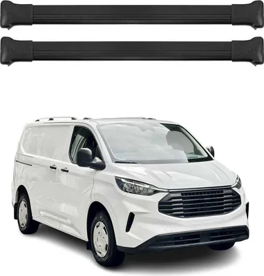 Obrázok produktu pre Strešný nosič pre Ford Transit Custom / Tourneo Custom 2023-2025 hliníková čierna 2 ks