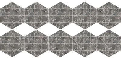 Obrázek produktu pro Protiskluzové samolepky na podlahu s ochrannou fólií – TERRAZZO HEXAGONES CAMPOBELLO – 40 x 90 cm – 10 šestiúhelníkových samolepek o rozměrech 20 x 18 cm