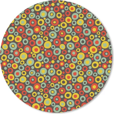Produktbild von MuchoWow® Mauspad Mousepad Muster - 70er Jahre - Retro - Blase 20x20 cm - Mousepads - Maus Mat - Pad - Mausunterlage - Schreibtischmatte