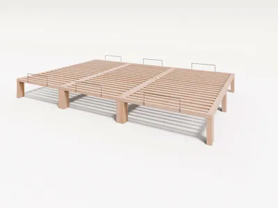 Produktbild von Gigapur G56 XXL Massivholzbett 280x200 cm Kiefer Modul-Bett mit Lattenrost