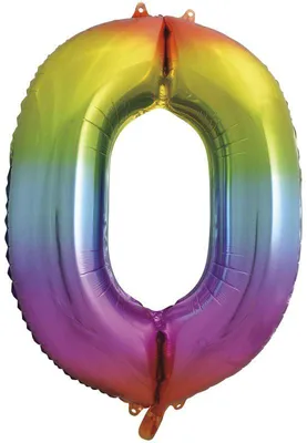 Produktbild von GLOBOS LUFTBALLON GMBH Folie Zahl 0 Regenbogen 0