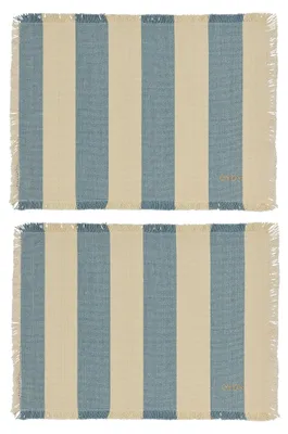 Imagen del producto de OYOY L401962, rectangular, beige, azul, algodón, estampado a rayas, para niños/niñas, 360 mm