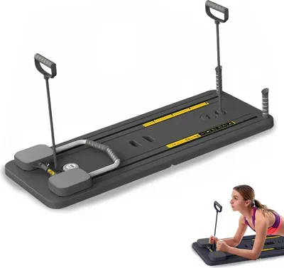 Produktbild von Multifunktionales Trainingsbrett - Liegestützbrett & Push Up Board - Bauchtrainer - Pilates - Heimtraining - Tragbar - Rutschfest - Elfenbein