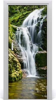 Produktbild von Tulup Türaufkleber 85x205 cm Dekorative Aufkleber Selbstklebend Wasserdichte Tapete Abnehmbar Schlafzimmer Wohnzimmer Wohnkultur - Landschaften Wasserfall
