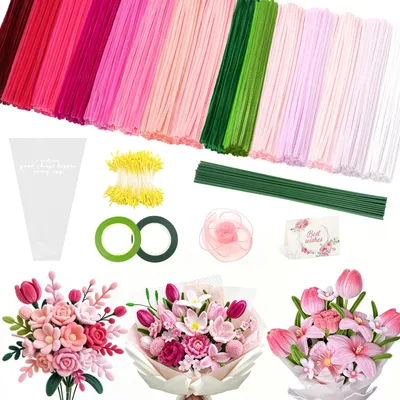 Pfeifenreiniger-Set 500 Stück, 15 Farben, Bastelset
