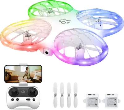 Produktbild von Ameta Morpho Drohne mit Kamera 1080P FHD FPV, 18 min Flugzeit, 32 RGB Licht, STEM-Module, Verloren Buzzer, RC Quadrocopter für Kinder Anfänger