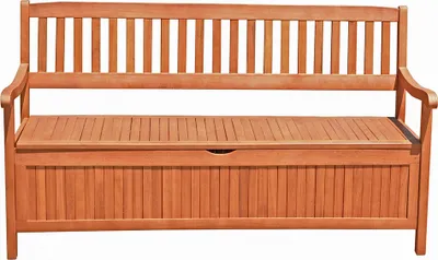 Produktbild von Terrassenbank mit Staufach GARDA-120 aus Eukalyptus, B/H/T: ca. 157/90/59 cm