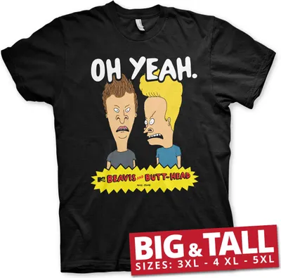 Produktbild von Beavis and Butt-Head Oh Yeah Big & Tall T-Shirt - 4XL - Black