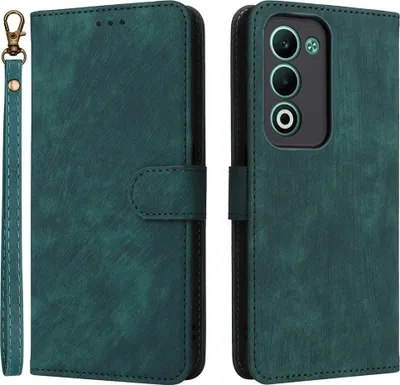 Produktbild von OPPO A5 5G Hülle - Coverup Klapphülle mit Schlüsselband - Grün