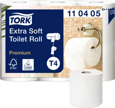Produktbild von TORK Toilettenpapier 4-lagig weiß 6 Rollen á 153 Blatt