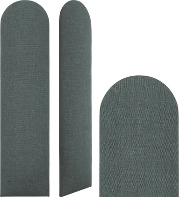 Produktbild von VOX SOFO Polsterpaneel 15x60 cm - Grün Melange, Wandkissen gepolstert, Akustikpaneel, Kopfteil Bett, Stoffpaneel, Wandgestaltung, Weich (1 Stück)