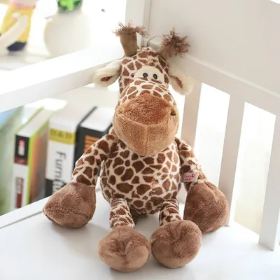 Produktbild von Süße Giraffe Figur kreative Cartoon Plüsch Spielzeug Kinder Geschenk, Größe:25CM(Brown)