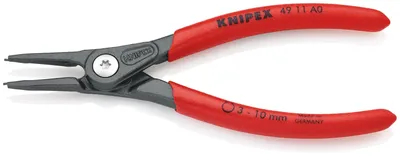 Produktbild von Knipex 49 11 A0, Sicherungsringzange, Chrom-Vanadium-Stahl, Kunststoff, Rot, 140 mm, 101 g