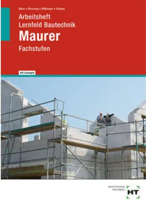 Produktbild von Arbeitsheft mit eingetragenen Lösungen Lernfeld Bautechnik Maurer