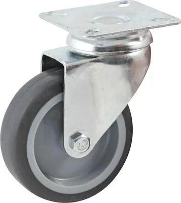 Image de Roulette diamètre 50mm caoutchouc gris platine pivotant - AVL - 552830L