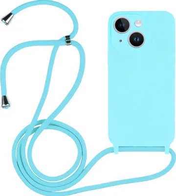 Produktbild von Mobigear Lanyard iPhone 14 Silikon Handykette - Blau