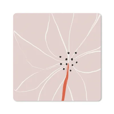 Produktbild von MuchoWow® Mauspad Mousepad Blumen - Abstrakt - Pastell 20x20 cm - Mousepads - Maus Mat - Pad - Mausunterlage - Desk Mat - Bureauartikeln