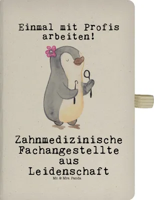Produktbild von Mr. & Mrs. Panda Journal Zahnmedizinische Fachangestellte Leidenschaft - Transparent - Geschenk, A5 Notizbuch, Adressbuch, Tagebuch