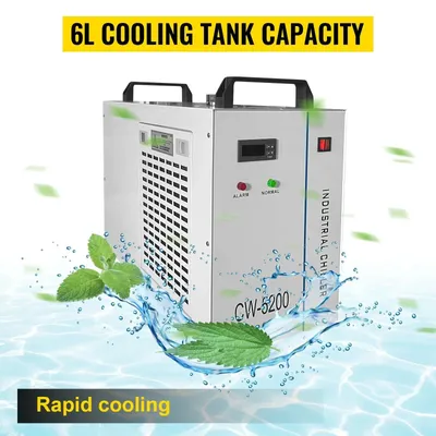 Immagine prodotto di Refrigeratore industriale - Chiller industriale - 220V - Raffreddamento ad aria - Capacità 6 litri - Portata 10 litri/minuto