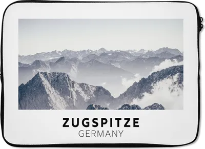 Produktbild von MuchoWow® Laptop Hülle 14 ZollDeutschland - Berge - Schnee Laptoptasche - Laptoptasche - Stoßsicher - Schutzhaube
