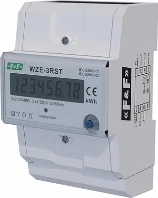 Produktbild von Dreiphasiger Energieverbrauchszähler 80A, mit RESET-Funktion WZE-3RST