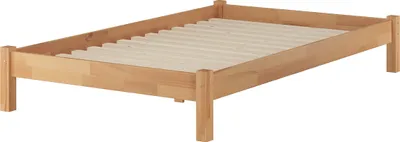 Produktbild von Einzelbett in Überlänge 120x220 Buche-Bettgestell Zubehör wählbar V-60.84-12-220Rollrost inkl.