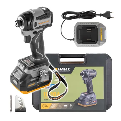 Image de Procraft ID20A-1b Clé à choc sans fil 20 V 180 Nm 1/4" + 1x batterie 4,0 Ah + chargeur + coffret