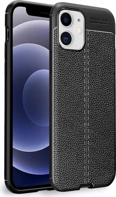 Produktbild von NALIA Leder Case für iPhone 12 mini, Silikon Handy Hülle Schutz Tasche Cover TPU