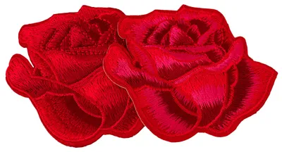 2 Rosen Aufbügler, Applikationen Zierapplikation, 78x65mm, Farbmix
