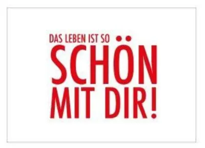 Produktbild von Postkarte quer, DAS LEBEN IST SO SCHÖN MIT DIR!