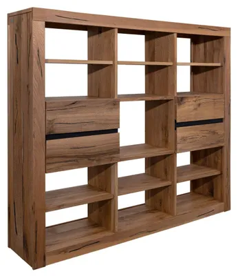 Produktbild von MASSIVMOEBEL24.DE Massivholz Regal Wild-/Zerreiche 160x36x140 tabacco brown geölt Montreux #243